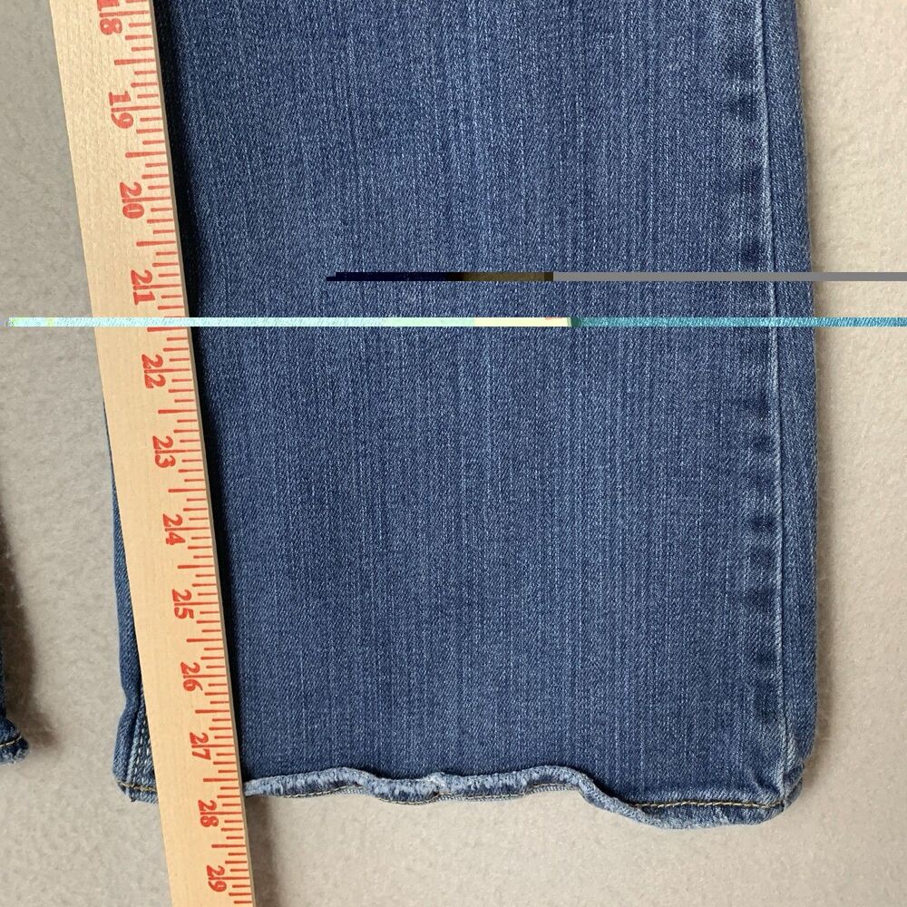American Eagle Jeans Women Size 10 Blue Artist Stretch Bootcut Y2K Minimalist - Picture 5 of 9